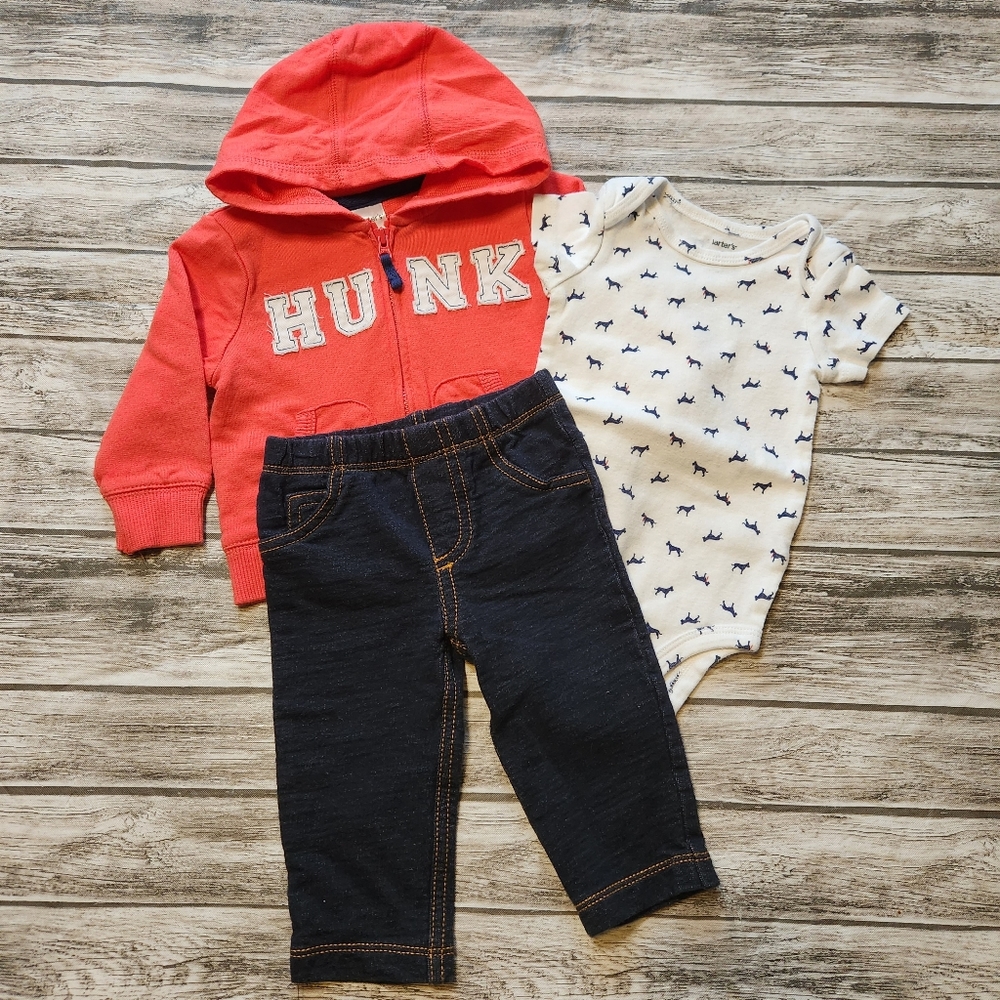 Carters boys 3 piece hunk outfit